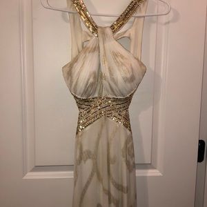 White and Gold Formal/Prom Dress ✨